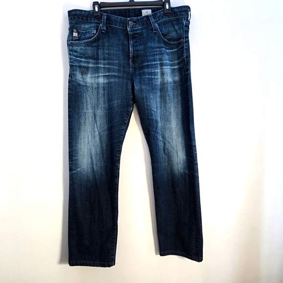 AG Size 38 Button Fly  Blue Jeans - Picture 1 of 10